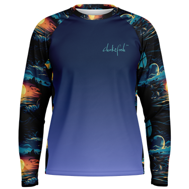 Chokefish™ Long Sleeve Every Day All Weather Trees&Boats Shirt Men's-016-Special-Edition